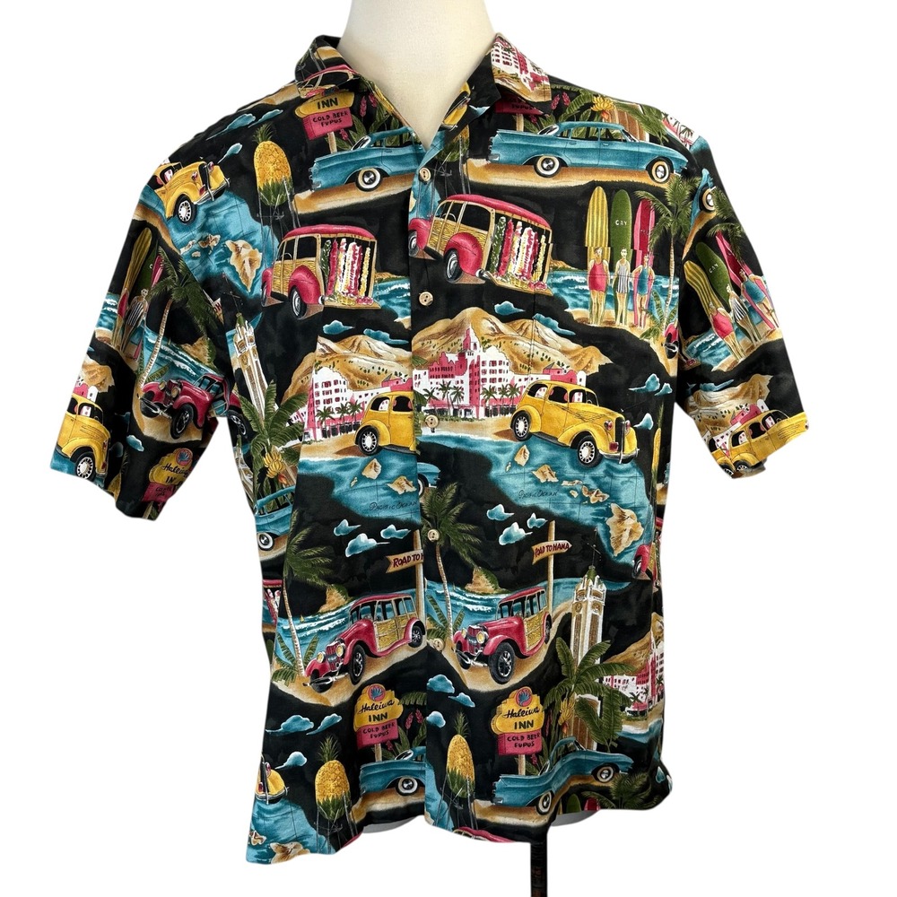 RJC LTD Hawaii Hawaiian‎ Shirt Mens 3XL Surfboard Car Vacation Aloha